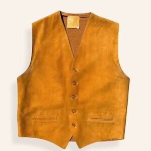 Copen-Core Denmark Burt Orange Suede Vest Mens Medium